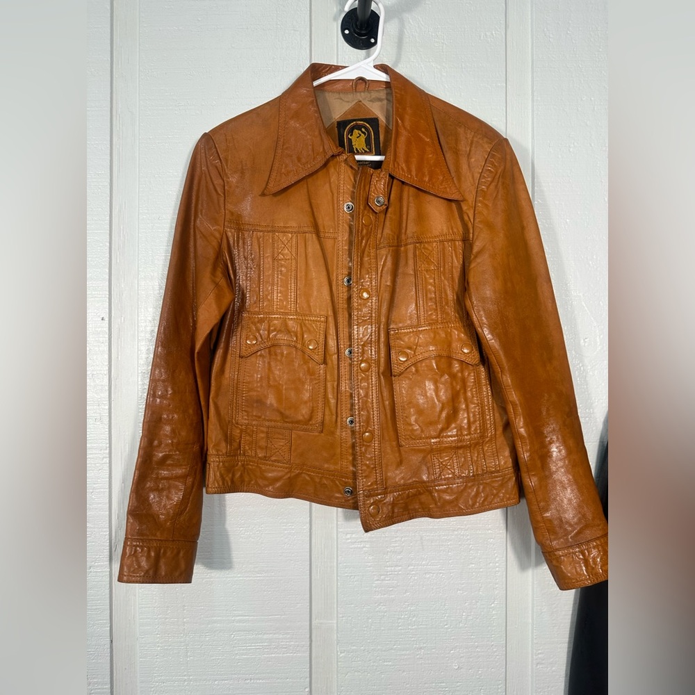 El Toro Bravo Vintage Brown Leather European Fit Jacket Size 40 EUC